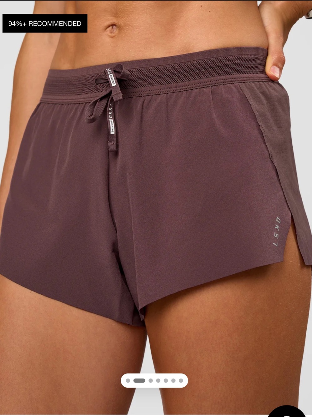 LSKD Accelerate 3" Mid Rise Running Short Medium Cocoa Powder NWT NEW